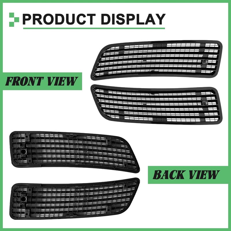 MATMACRO Left Right Front Hood Bonnet Grill Vent For Mercedes Benz W221 S550 Hood Air Vent Grille Cover 2007-2013 2218800205 2218800305 - Image 3
